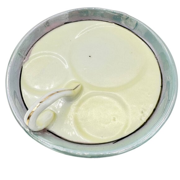 Japanese Condiment 6 pc Set Hand-Painted Tray Jar Spoon Salt Pepper Shakers - Picture 3 of 16